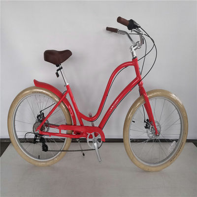 Coaster Brake 26 pouces Hybride à vitesse unique Unisexe Beach Cruiser Bike avec 26 * 2,35 pneus
