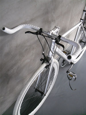 Ensemble de manivelle de Lasco Couleur argentée à vitesse unique Bullbar Aluminium Alloy Frame Vintage Fixie Fixe Bicicle à engrenage fixe