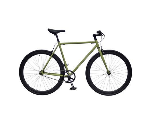 58cm 60cm Cadre blanc Jante rouge 700c Single Speed Fixie Fixé Bicicle double frein V