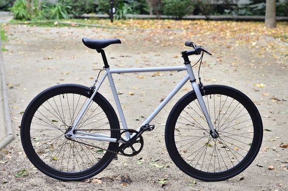 58cm 60cm Cadre blanc Jante rouge 700c Single Speed Fixie Fixé Bicicle double frein V