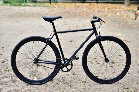 58cm 60cm Cadre blanc Jante rouge 700c Single Speed Fixie Fixé Bicicle double frein V