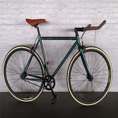 Double V Brake 700c Bullhorn Manche Bar Bicicle à engrenages fixes pour adultes Vintage classique rétro