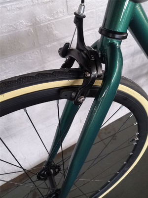 Double V Brake 700c Bullhorn Manche Bar Bicicle à engrenages fixes pour adultes Vintage classique rétro