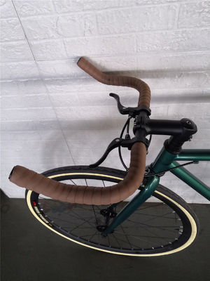 Double V Brake 700c Bullhorn Manche Bar Bicicle à engrenages fixes pour adultes Vintage classique rétro