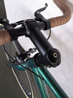 Double V Brake 700c Bullhorn Manche Bar Bicicle à engrenages fixes pour adultes Vintage classique rétro