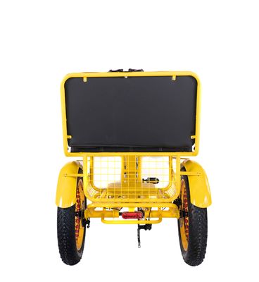 Rickshaw électrique 750W Moteur avant BaFang 21AH Batterie au lithium 60KM USA Adult 24&quot; Fat Snow Grand pneu siège passager