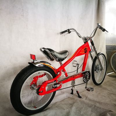 24&quot; V Brake/ Disque Brakes 4.0 Pneumatique à vitesse unique Chopper vélo pour le marché américain