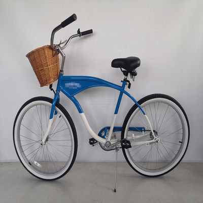 Matériau de fourchette en acier adulte homme vélo de plage 26 pouces unique vitesse personnaliser logo