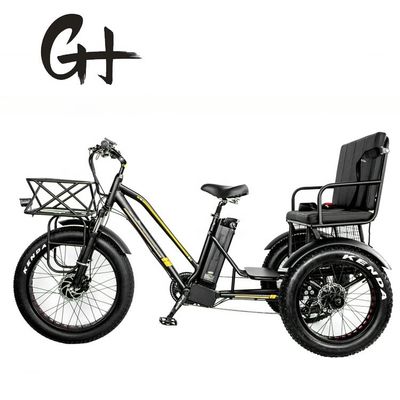 24&quot; 48V roue avant 750W 45KM/H Charge maximale 300KG 21AH batterie au lithium Tricycles électriques