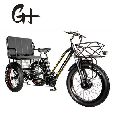 24&quot; 48V roue avant 750W 45KM/H Charge maximale 300KG 21AH batterie au lithium Tricycles électriques