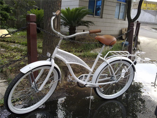 Logo personnalisé Adultes Vélo hybride à vitesse unique de 26 pouces pour femmes Vélo de croisière de plage