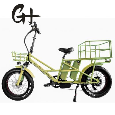 48V frein à disque batterie double neige grosse pneu électrique vélos de chargement pour la famille 2