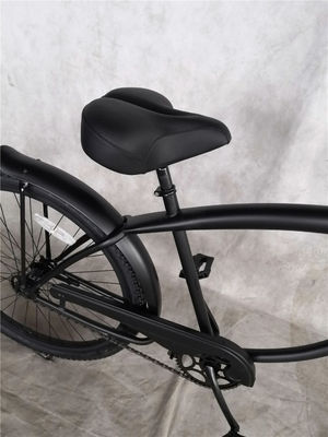 26 pouces pour adultes Hommes Comfort à vitesse unique Beach Cruiser Vélo Mat Noir Prêt à être expédié