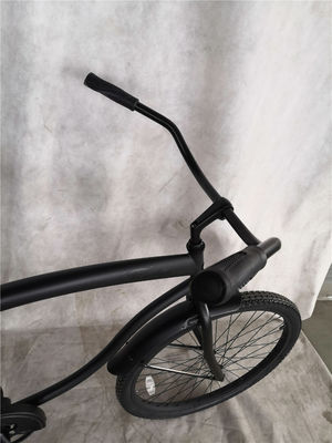 26 pouces pour adultes Hommes Comfort à vitesse unique Beach Cruiser Vélo Mat Noir Prêt à être expédié