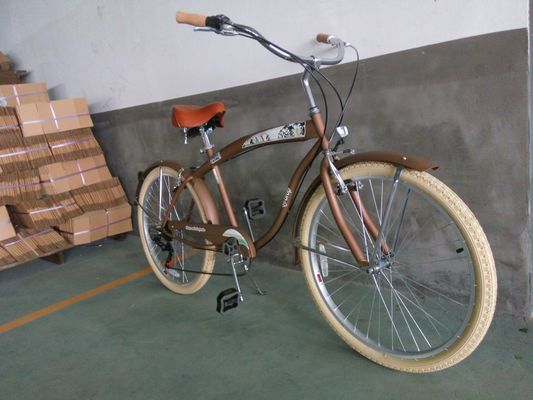 26&quot; SHIMANO 7 vitesses Vert CE OEM 2.125 Couleur Pneus Marché américain Adultes Hommes Croisière de plage Vélo