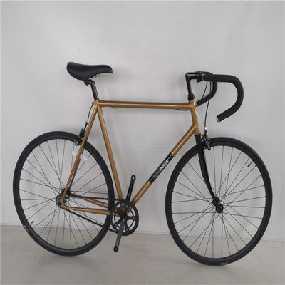 58cm Fixie Bikes avec couleur rouge Thickslick 700c Pneus et fourchette en acier 4130 Cadre Chrome