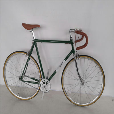 58cm Fixie Bikes avec couleur rouge Thickslick 700c Pneus et fourchette en acier 4130 Cadre Chrome