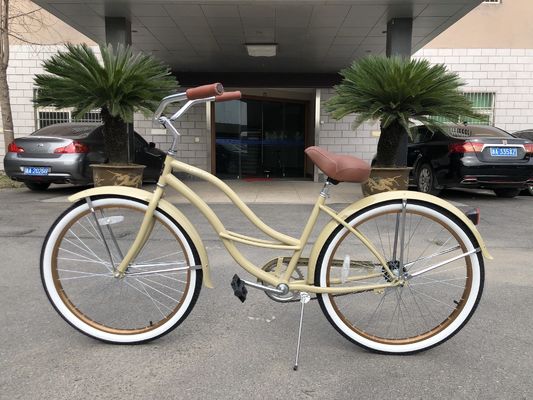 Cadre en acier de 26 pouces Cadre dur 3 vitesses vélo de plage pour adultes Hommes et femmes