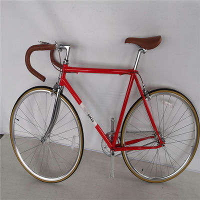 Chromoly Frame 700C Vintage Fixie Bike avec capacité de charge de freinage double V jusqu'à 150 kg