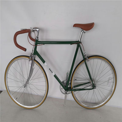 Chromoly Frame 700C Vintage Fixie Bike avec capacité de charge de freinage double V jusqu'à 150 kg
