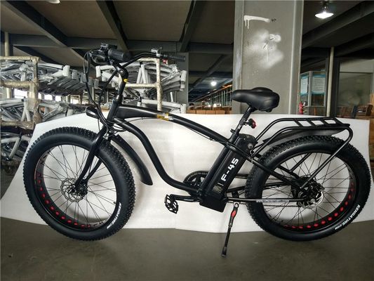 26*4.0 pouces Fat Tire Vélo électrique Beach Cruiser Propulsé par une batterie au lithium de 17 Ah
