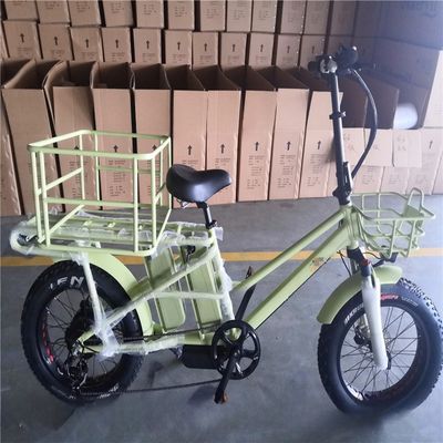 Bicicleta de cargación eléctrica de larga distancia avec deux piles au lithium et un frein à disque