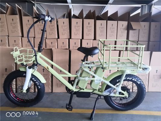 Bicicleta de cargación eléctrica de larga distancia avec deux piles au lithium et un frein à disque