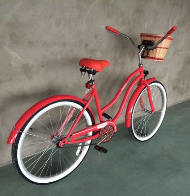 26 &quot; Monoplace à grande vitesse Lady Beach Cruiser vélo cadre en alliage d'aluminium OEM Logo pour Lady