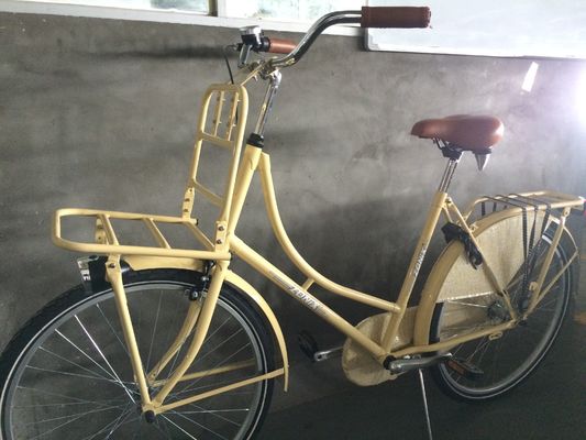 Vélo Old Man de 28 pouces, vélo classique hollandais avec cadre en acier et frein double V.