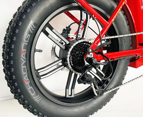 20 pouces de pneus gros Ebike plus puissant couleur rouge pliable vélo électrique avec tige en alliage