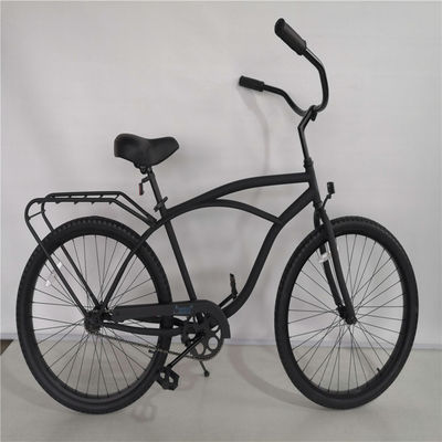 La jante en alliage d'aluminium à vitesse unique pour hommes adultes, vélo de plage de 26 pouces, prêt à la location