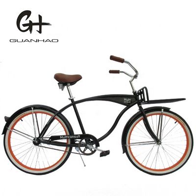 Logo personnalisé 26 &quot; Monoplace à Velocité Unique Brake Beach Cruiser Bike pour Hommes aux États-Unis