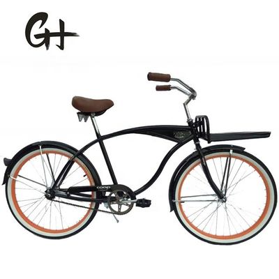 Logo personnalisé 26 &quot; Monoplace à Velocité Unique Brake Beach Cruiser Bike pour Hommes aux États-Unis