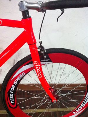 Cadre en aluminium 700C OEM Flip-Flop à vitesse unique Manège roux routier Fixie Gear vélo