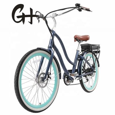 26 &quot; 48V 500W 14AH batterie au lithium cadre en aluminium CE Shimano 7 vitesse électrique vélo de plage
