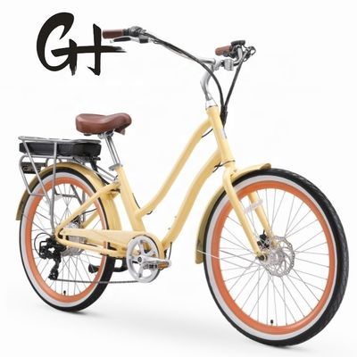 26 &quot; 48V 500W 14AH batterie au lithium cadre en aluminium CE Shimano 7 vitesse électrique vélo de plage