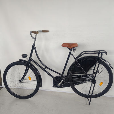 Vintage classique noir Lady Oma Holland City Cruiser Vélo néerlandais Vélo pour femmes
