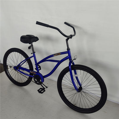 Modèle 2024 26 &quot; Single Gear Foot Brake Anti-Rust Vélo de plage pour femmes Croisière en acier