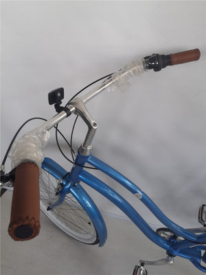 Cadre en alliage d'aluminium de 26 pouces 7 vitesses Vintage Beach Cruiser vélo avec porte arrière
