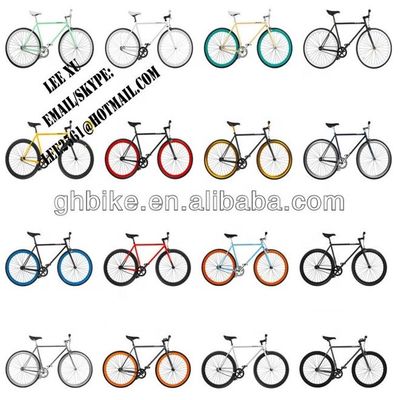Matériau de la fourchette acier 700C Hi-Ten Frame OEM CE Single Speed Flip-Flop Hub vélo à engrenages fixes