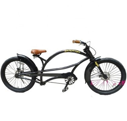 Bande d'aluminium 24 &quot;x3.0 CE américain long Hi-Ten cadre en acier Chopper Beach Cruiser vélo