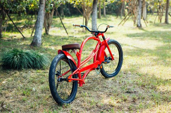 Bande d'aluminium 24 &quot;x3.0 CE américain long Hi-Ten cadre en acier Chopper Beach Cruiser vélo