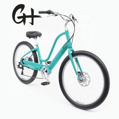 120 kg Capacité de charge 29 &quot; 3.0 pneu 7 vitesses Aluminium Step Thru Lady Beach Cruiser vélo