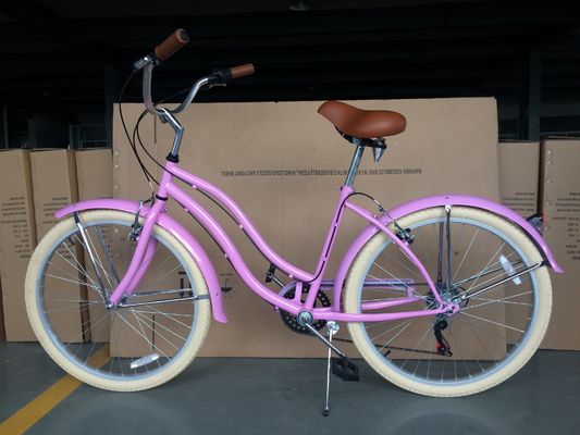 USA fait 26 &quot; 7 vitesse Shimano Hi-Ten Steel Frame Beach Cruiser vélo pour les femmes et les filles