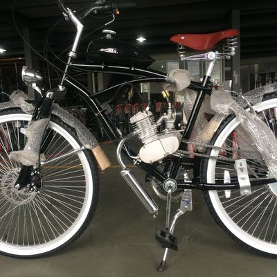 26 pouces Cruiser moto vélo vélo avec 4 temps moteur à gaz moteur à essence Kit V frein