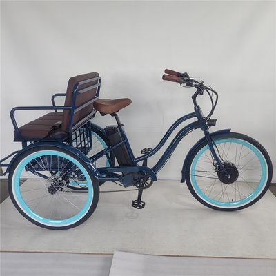 Bafang 750W Tricycle électrique à moteur avec pneu gras E Trois roues et siège passager