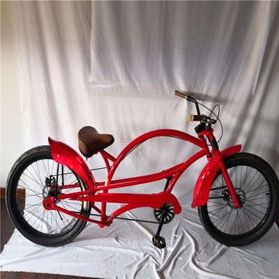 Fat Tire 26 &quot;Extended Beach Cruiser Bike avec cadre en acier et technologie de freinage à disque
