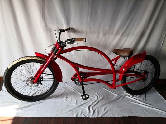 Fat Tire 26 &quot;Extended Beach Cruiser Bike avec cadre en acier et technologie de freinage à disque