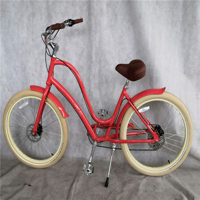 Légère en aluminium Unisexe Pas à pas 8 vitesses Hybride Femmes Beach Cruiser Vélo Vélo 26 pouces