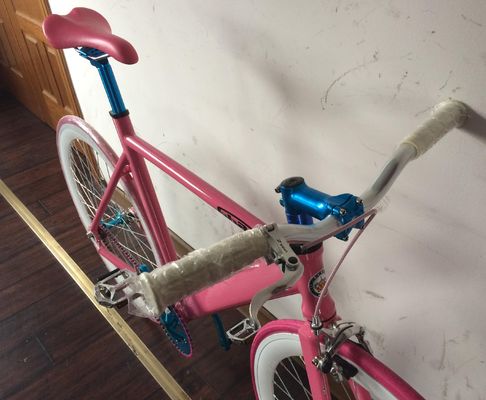 Logo ODM OEM Couleur 700C Velocité unique Vélo de piste avec cadre et fourchette en aluminium léger